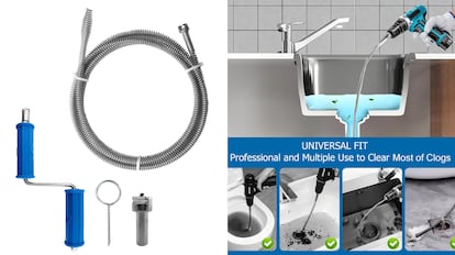 desatascador con diámetro de 10 mm para tuberías y desagües.