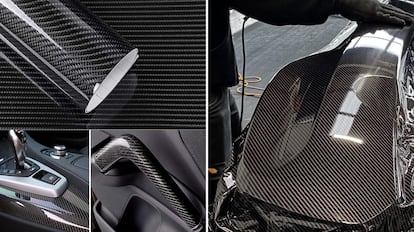 fibra de carbono para coche en múltiples tamaños.