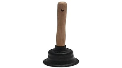 desatascador de tuberías con ventosa resistente.