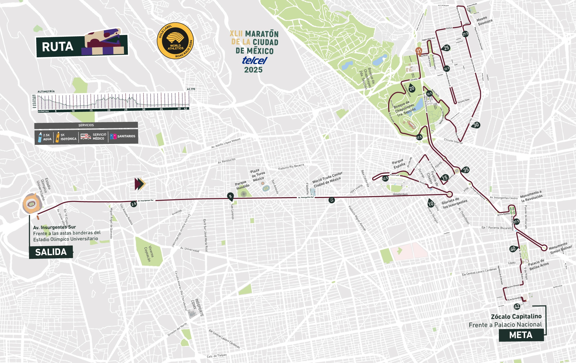 Esta será la ruta del Maratón CDMX 2025 Telcel.- Blog Hola Telcel 