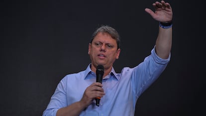 Tarcísio Gomes en Sao Paulo, el 17 de octubre de 2022.