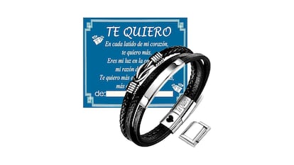 Regalo SanValentín hombre sobre fondo blanco