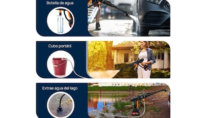 pistola de lavado a presión inalámbrica para cumplir en cualquier tarea doméstica.