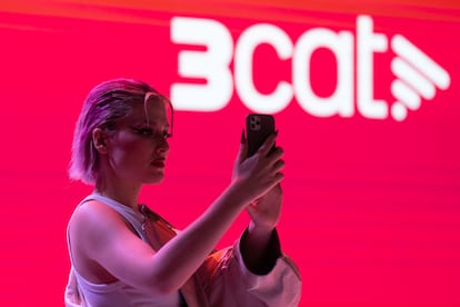 Sofia Coll, cantant i presentadora, a la presentació de la plataforma 3Cat