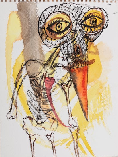 Uno de los cuadros que pueden verse en la exposición 'Kalifa', en el centro cultural de Las Rozas (Madrid).