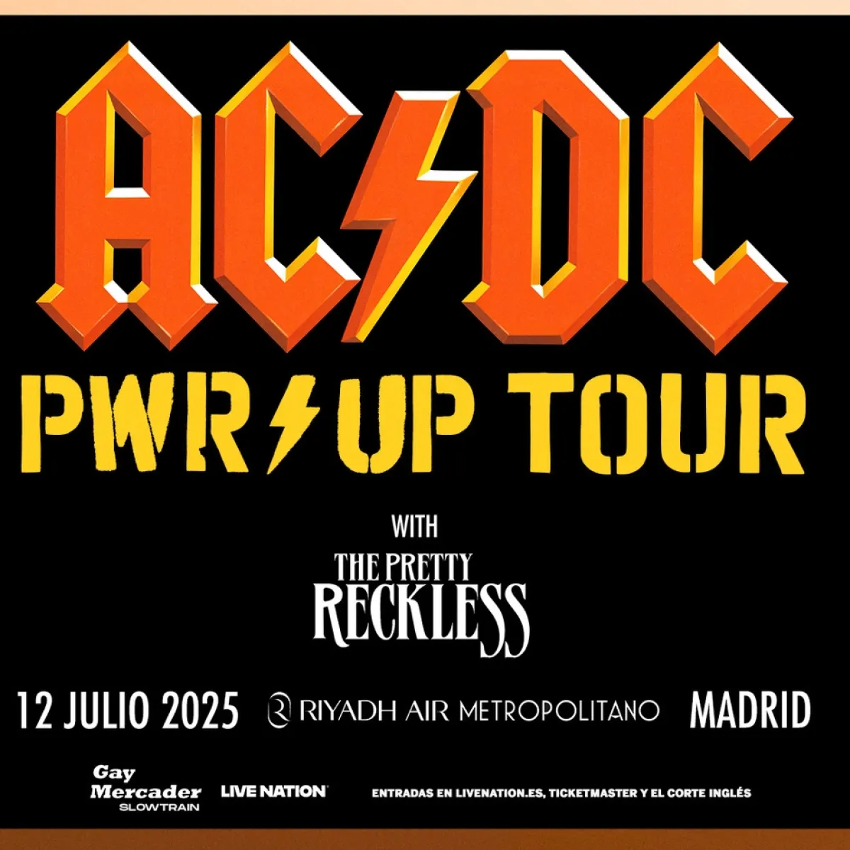 Billets AC/DC à Madrid (Civitas Metropolitano) du 12 juillet 2025 ...