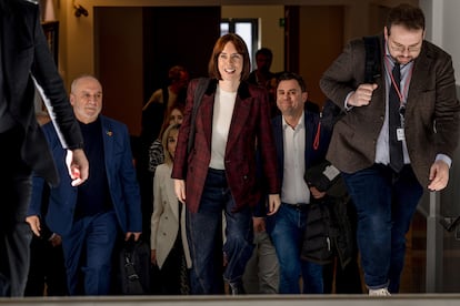 La ministra de Ciencia, Innovación y Universidades, Diana Morant, momentos antes de su comparecencia.