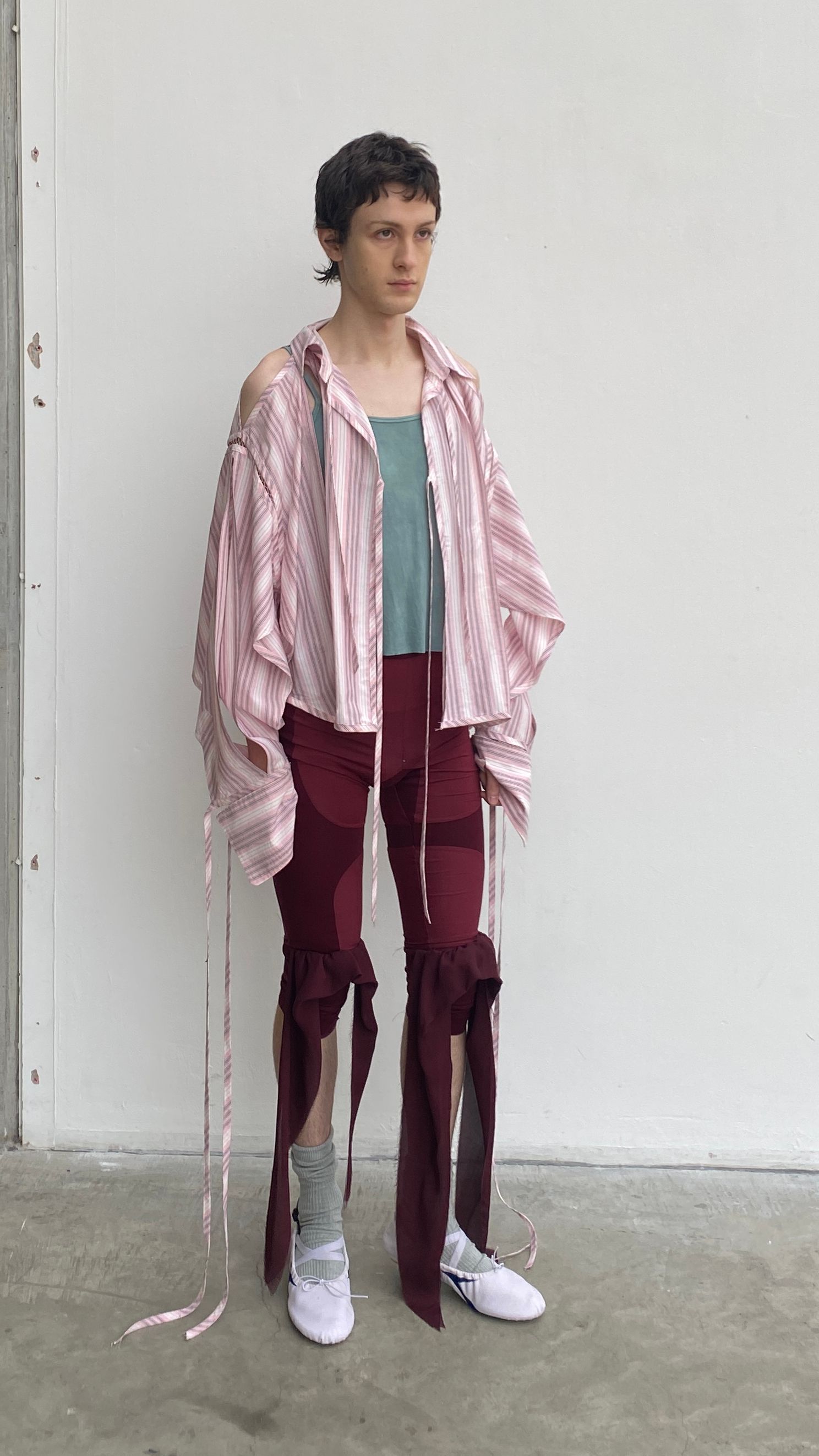 Look de Jacek Gleba en Central Saint Martins durante un fitting