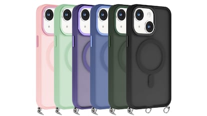 funda magnética para móviles iPhone liviana y de tacto suave.