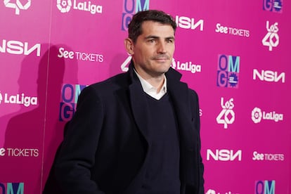 Iker Casillas en la presentación del concierto 'Liga Music Experience', el 8 de febrero de 2023. 