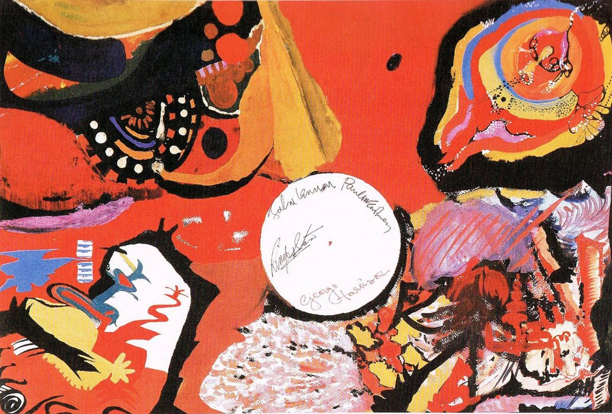 Rare Photos of The Beatles Painting “Images of a Woman,” the Only Known Painting by All Four Members in Tokyo, 1966 ~ Vintage Everyday