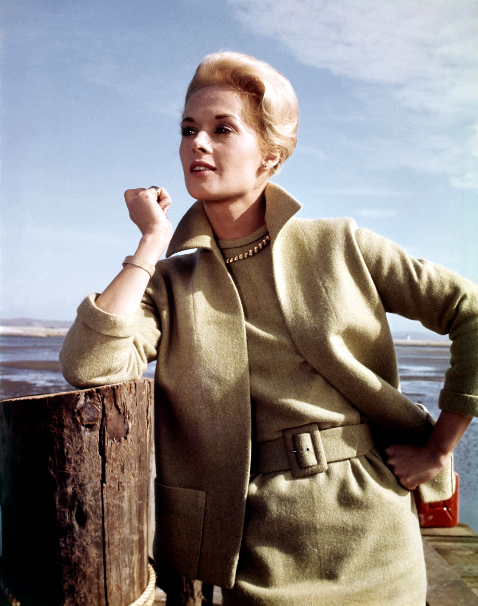 Tippi Hedren en 'Los pjaros' de Alfred Hitchcock