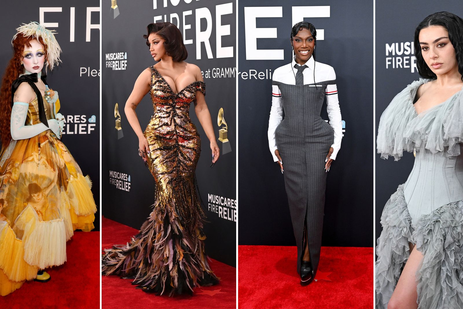 Todos los looks de la alfombra roja de los Grammy 2025