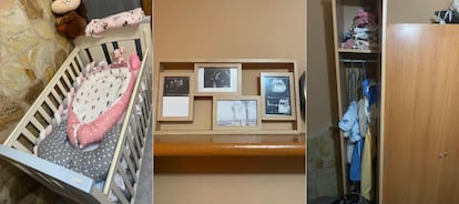 Detalles de las cosas preparadas para la llegada del bebé en la casa de los padres biológicos.