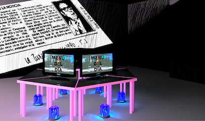 Maqueta del proyecto de Concha Jerez para el 'stand' de EL PAÍS en Arco 2022.