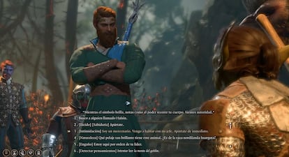 Uno de los diálogos de 'Baldur's Gate 3'.