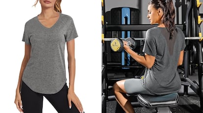 amazon ofertas ultima hora: camiseta de deporte de alta transpirabilidad.