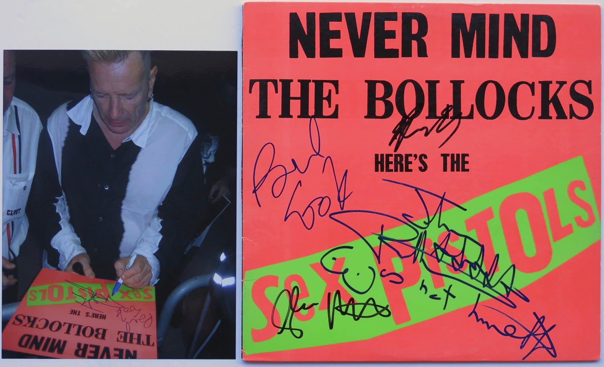 Sex Pistols – Fully Autographed “Never Mind The Bollocks” LP, with ...