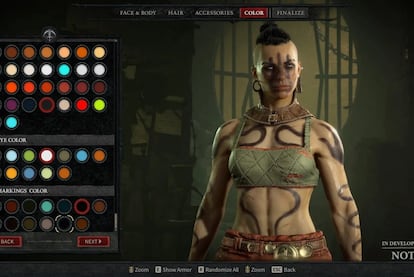 Un momento de la creación de un personaje en 'Diablo 4'.