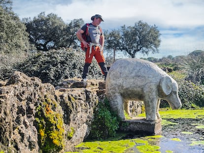 La fuente del elefante, en Santa María de Trassierra.