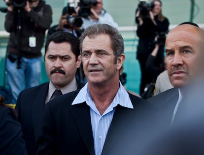 Mel Gibson, el 11 de marzo de 2011, durante su juicio por violencia machista contra Oksana Grigorieva en el Tribunal Superior de Justicia de Los Ángeles (California).