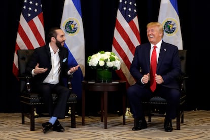 Nayib Bukele y Donald Trump reunidos en Nueva York durante una Asamblea General de las Naciones Unidas, en 2019.