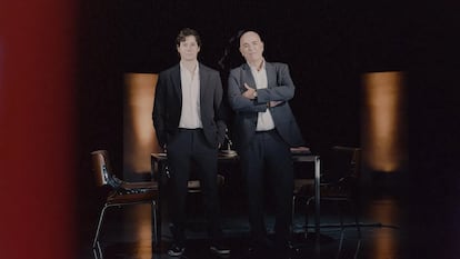 Álvaro Rojo Quintana y Juan Manuel Medina Andrés, en el plató de 'Mis días de cárcel'.