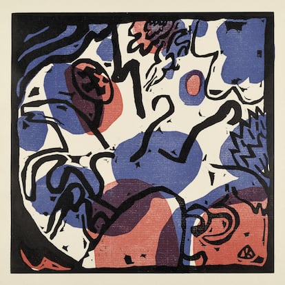 ’Tres jinetes en rojo, azul y negro’ (1911), de Wassily Kandinsky.