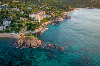 Vista aérea de la cala Cap Roig, en la Costa Brava.