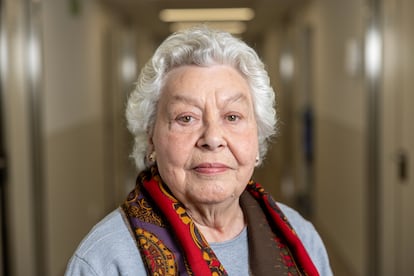 Clara Sagardoy, de 81 años, en el Hospital Universitario San Rafael de Madrid, el 27 de enero.