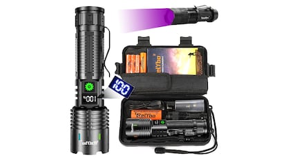 kit de emergencia europeo: linterna led con tecnología lumínica militar.