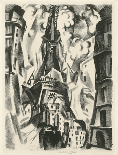 ’Torre Eiffel’ (1925). Litografía, de Robert Delaunay