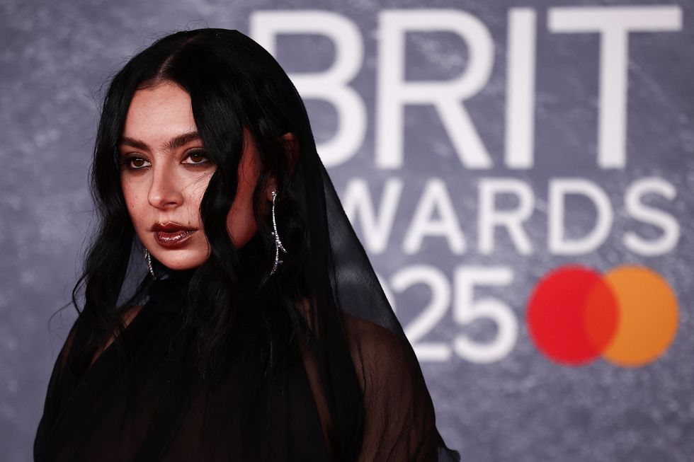 Charli XCX Wears Black Naked Dress to 2025 BRIT Awards