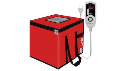 Caja de fermentación de color roja.