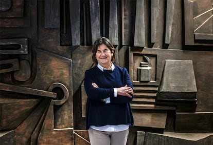 Gemma Lluch, en la facultad de Filología de la Universidad de Valencia.