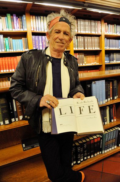 Keith Richards, seen here at the New York Public Library during a ...