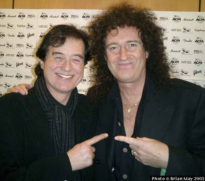 Jimmy Page - Brian May | Brian may, Jimmy page, Led zeppelin