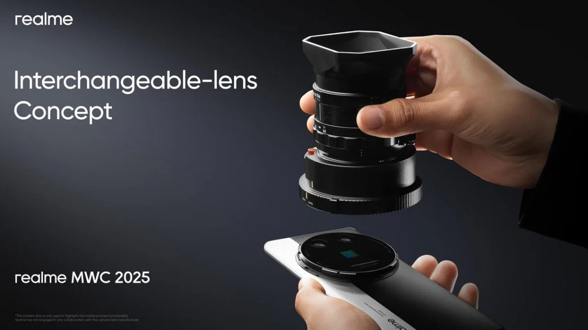 Foto conceptual del nuevo realme con lentes profesionales desmontables.- Blog Hola Telcel