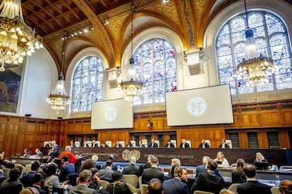 Audiencia en la Corte Internacional de Justicia sobre las obligaciones humanitarias de Israel con los palestinos, el pasado 28 de abril.
