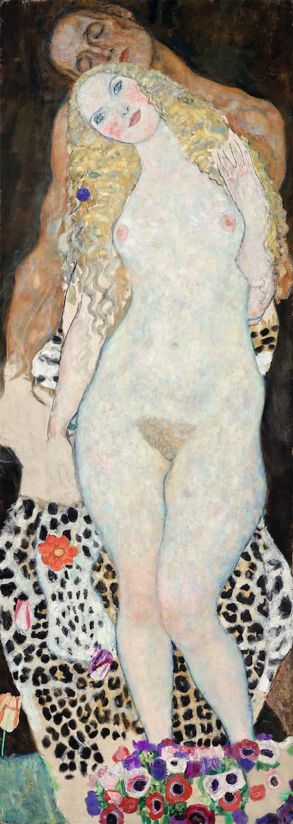 Cuadro ‘Adam and Eva’, 1916 – 1918, de Gustav Klimt.