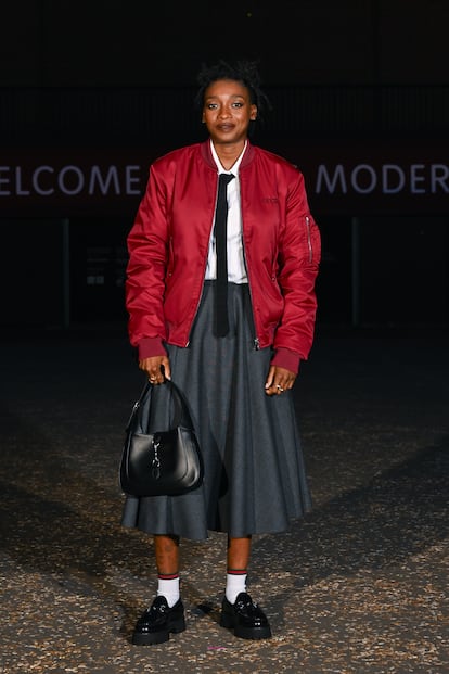 Little Simz el pasado 13 de mayo en la jornada de moda Gucci Cruise 2025 Fashion Show en la Tate Modern de Londres. 