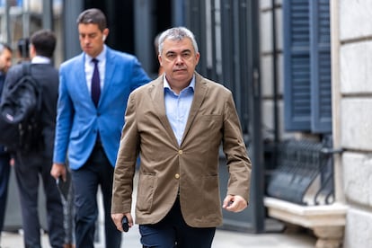  El diputado socialista Santos Cerdán, durante la sesión de control al Ejecutivo este miércoles en el Congreso.