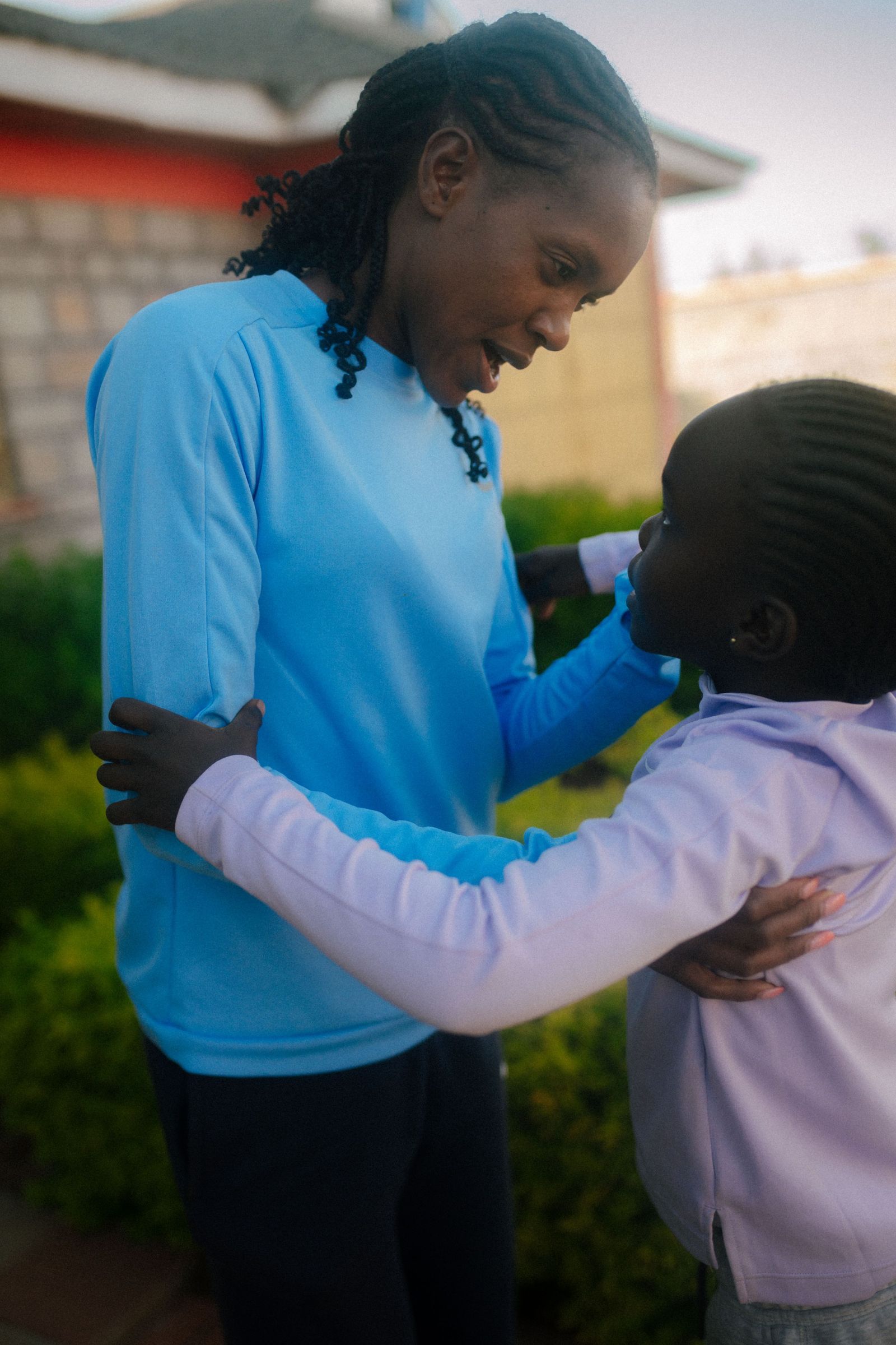 Faith Kipyegon y su hija