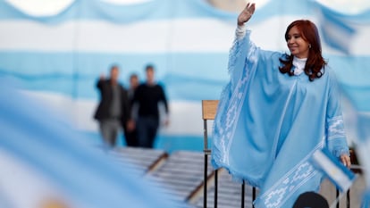 Cristina Kirchner cierra en octubre de 2019 la campaña electoral en Mar del Plata, Buenos Aires.