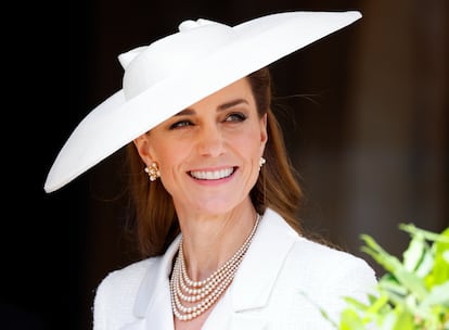 Kate Middleton en la celebración del día de la Orden de la Jarretera, en Windsor, el 16 de junio de 2025. 