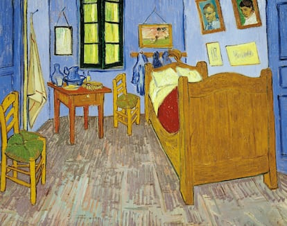 El dormitorio en Arlés (1888), de Vicent Van Gogh.