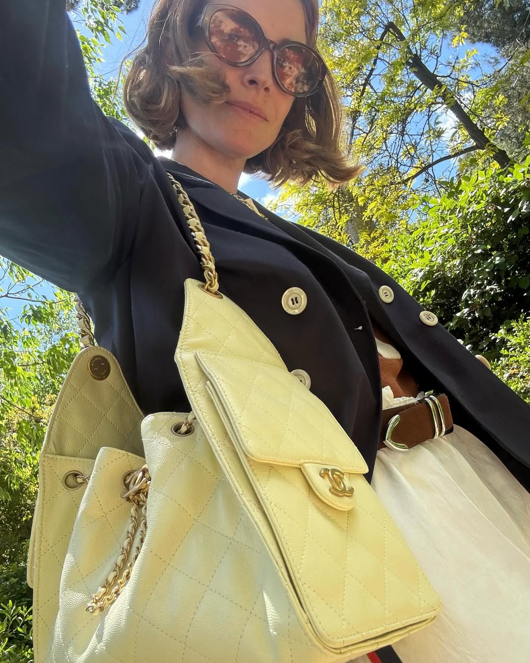 borsa giallo burro