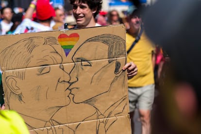 Marcha del Orgullo LGTBIQ+ que se celebra este sábado en Budapest (Hungría).

