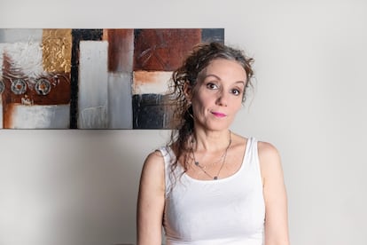Margarita Díaz en su casa en Madrid.