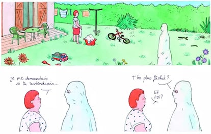 Tres viñetas del cómic 'Juliette', de Camille Jourdy, en el que se basa la película 'Juliette en primavera'.